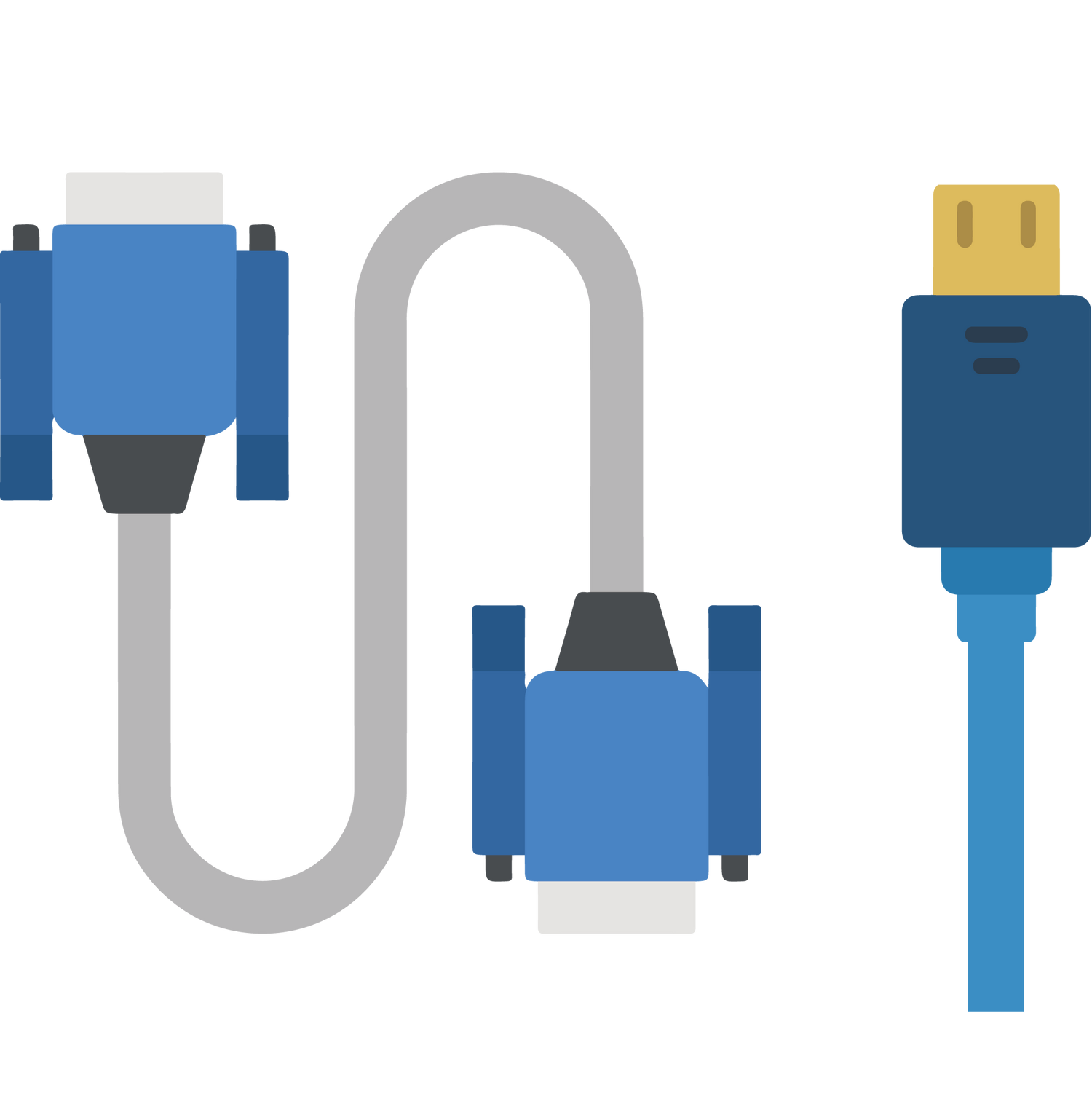 AV、USB、VGA-3.5mm音源傳輸線&USB線&VGA螢幕連接線