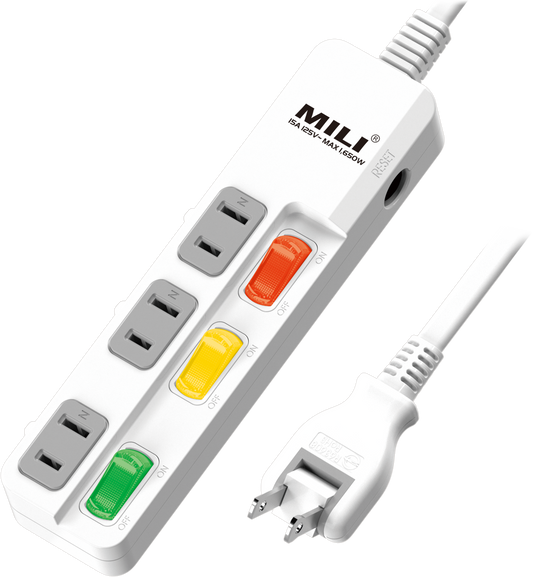3切3座2P安全延長線組-9尺