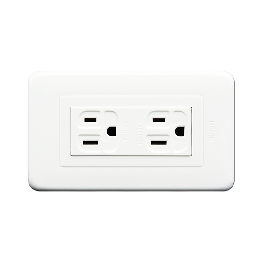 雅白型雙接地插座組(窄版)