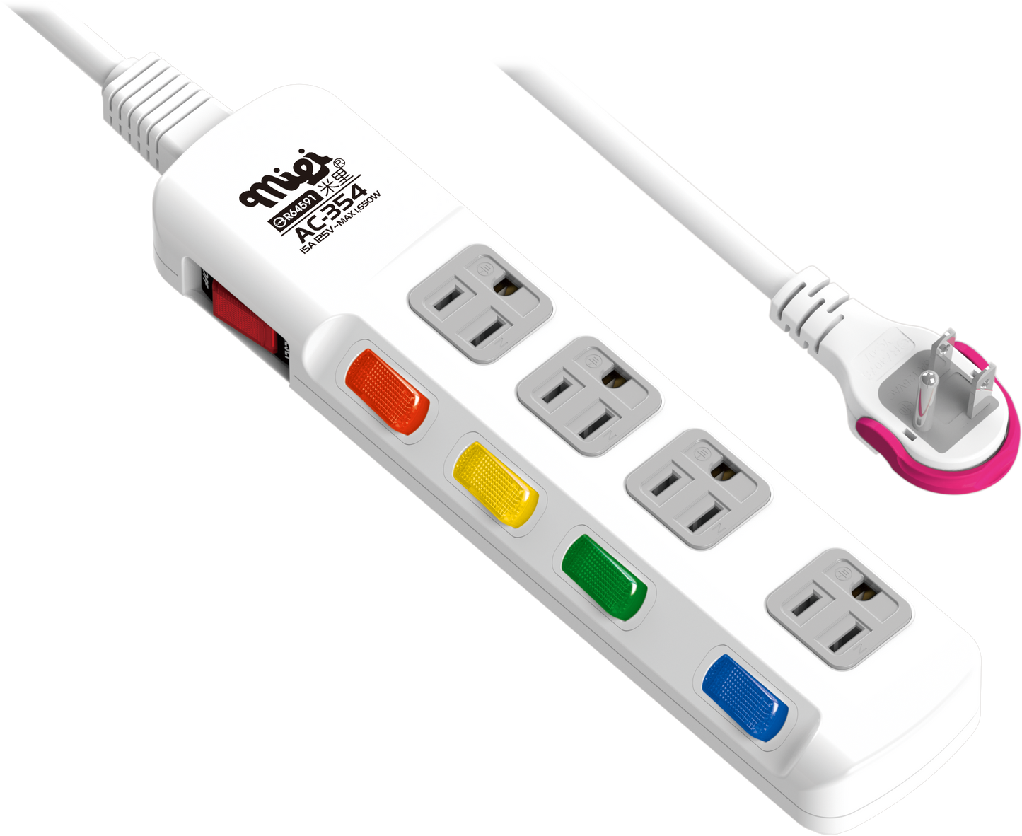 5燈4座3P安全延長線組-9尺