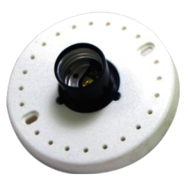 E27黑頭吊式燈座鎖螺絲孔