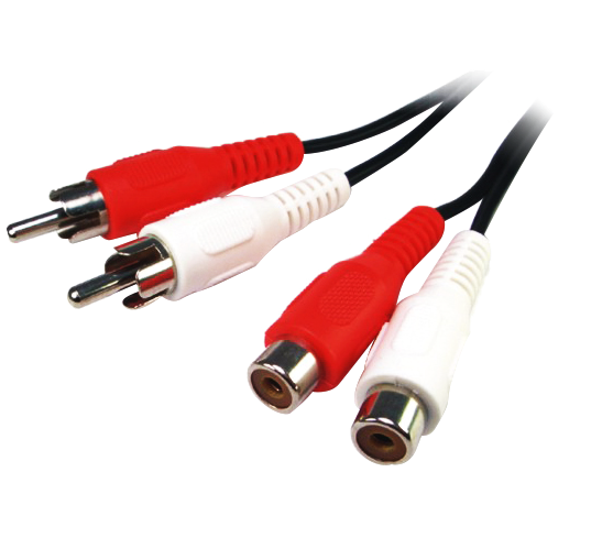 AV延長線-2RCA 公對2RCA 母   5尺1入